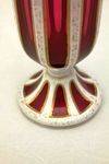 Victorian Ruby Overlay Glass Vase