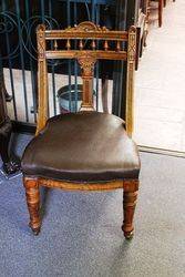 Victorian Set of 12 Oak Dining Chairs