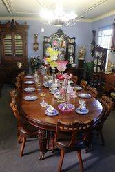 Victorian Set of 12 Oak Dining Chairs