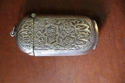 Victorian Silver Vesta Case 