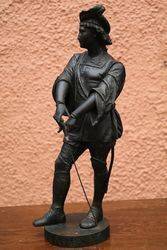 Victorian Spelter Figure of Quentin Durward