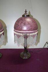 Victorian Style 20cm Beaded Table Lamp 