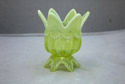 Victorian Vaseline Uranium Glass Bowl