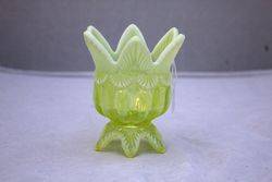 Victorian Vaseline Uranium Glass Bowl