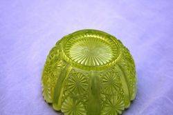 Victorian Vaseline Uranium Glass Bowl