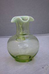 Victorian Vaseline Uranium Glass Jug