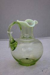 Victorian Vaseline Uranium Glass Jug