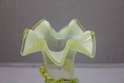 Victorian Vaseline Uranium Glass Vase