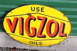 Vigzol Oils Double Sided Enamel Sign