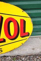 Vigzol Oils Double Sided Enamel Sign