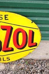 Vigzol Oils Double Sided Enamel Sign