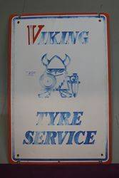 Viking Tyre Service Aluminium Advertising Sign  