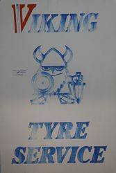 Viking Tyre Service Aluminium Advertising Sign  