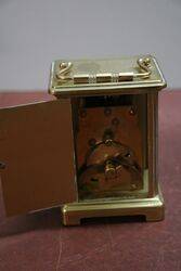 Vintage Brass French 8 Day Carriage Clock  