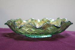 Vintage Carnival Oval Glass Bowl 
