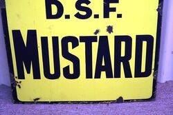 Vintage Colmans DSF Mustard Enamel Sign 