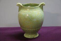 Vintage Crown Devon Speckle Green Vase 