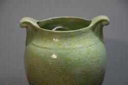 Vintage Crown Devon Speckle Green Vase 