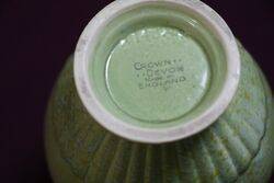 Vintage Crown Devon Speckle Green Vase 