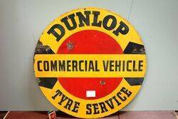 Vintage Dunlop Commercial Vehicle Tyre Service Double Sign 