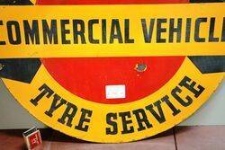Vintage Dunlop Commercial Vehicle Tyre Service Double Sign 