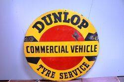 Vintage Dunlop Commercial Vehicle Tyre Service Double Sign 