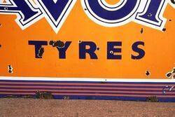 Vintage English Made AVON Tyres Advertising Sign 