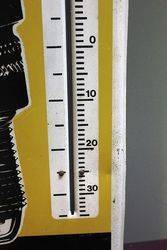 Vintage Eyquem Pictorial Spark Plug Tin Thermometer 