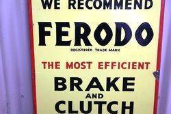 Vintage Ferodo Brake and Clutch Lining Enamel Sign 