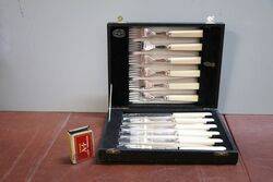 Vintage Kemp Bros Boxed Fish Knives and Forks Set 