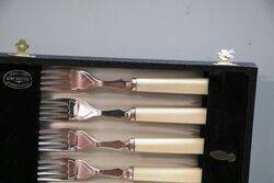 Vintage Kemp Bros Boxed Fish Knives and Forks Set 