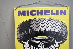 Vintage Michelin New Old Stock Tin Pictorial Sign 