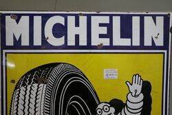 Vintage Michelin Pictorial Enamel Sign 