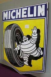 Vintage Michelin Pictorial Enamel Sign 