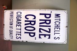 Vintage Mitchelland39s Prize Crop Cigarettes Enamel Sign 