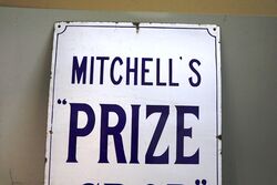 Vintage Mitchelland39s Prize Crop Cigarettes Enamel Sign 