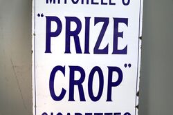 Vintage Mitchelland39s Prize Crop Cigarettes Enamel Sign 