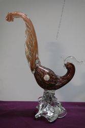 Vintage Murano Glass Pheasants 