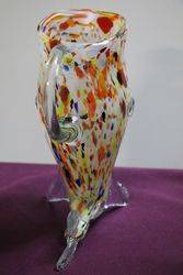 Vintage Murano Glass Spatter Pattern Fish Jug 
