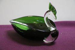 Vintage Murano Glass Swan Bowl 