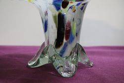 Vintage Murano Multi Colour Glass Basket 