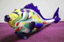 Vintage Murano Multi Colour Glass Fish 