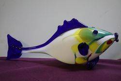 Vintage Murano Multi Colour Glass Fish  