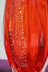 Vintage Murano Ruby Glass Vase  
