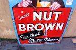 Vintage Nut Brown Pictorial Enamel Sign