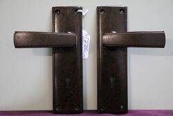 Vintage Pair Of Bakelite Lever Door Handle 