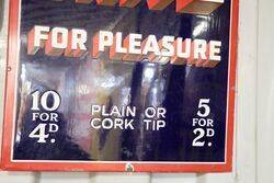 Vintage Park Drive For Pleasure Enamel Sign   mint 
