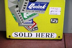 Vintage Parker Quink Pictorial Enamel Sign