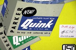 Vintage Parker Quink Pictorial Enamel Sign