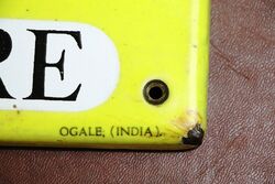 Vintage Parker Quink Pictorial Enamel Sign